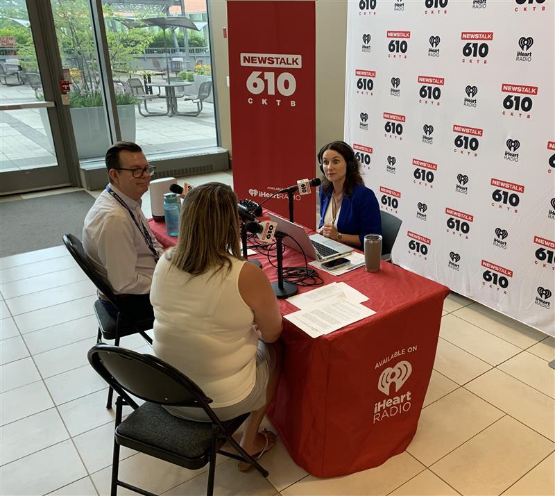 niagarahealth's tweet photo. Niagara Health's Robert Cosby and former patient partner Mary Maida join  @610CKTB  #RoundTableRoadTrip to discuss the important role of patient partners in enhancing the ways we deliver #healthcare. Learn about the Niagara Health Engagement Network: https://t.co/JDNG3LmIFm https://t.co/dF7vlZZVCQ