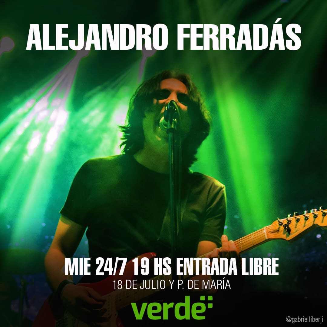 Mañana arranco a celebrar una nueva vuelta al sol con  toda la banda en Verde. 19hs puntual, entrada libre. 🎶