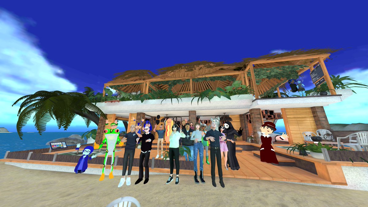 Tombraider75's tweet image. Some #groupshots during Jim709's #World #Hopping #Tour on #VRChat for #Altspacers. #camaraderie #teamwork #friendship