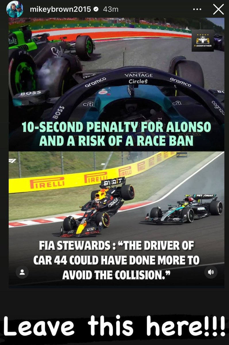 Mikey Brown, mecánico de Alonso en sus historias 🐐