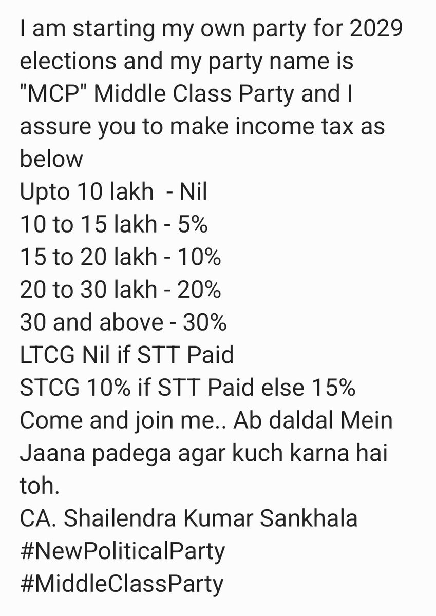 CAShailusks's tweet image. #middleclass #middleclassparty #UnionBudget24 #TaxTerrorism