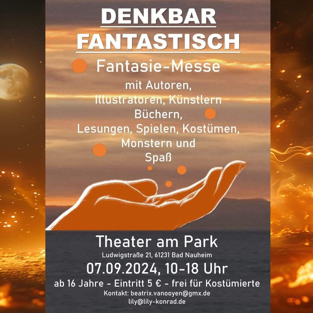 vanOoyenBeatrix's tweet photo. BadNauheimCon DENKBAR FANTASTISCH ist ein Besuch wert. Messe am 7. September im Theater am Park mit 20 fantastischen Ausstellern quer durch die Republik. 💞 #fantasy #sciencefiction #costumes #books #fun #elvis #einhorn mehr auf https://t.co/ymLOv89Q3a https://t.co/HHnvsHawzT