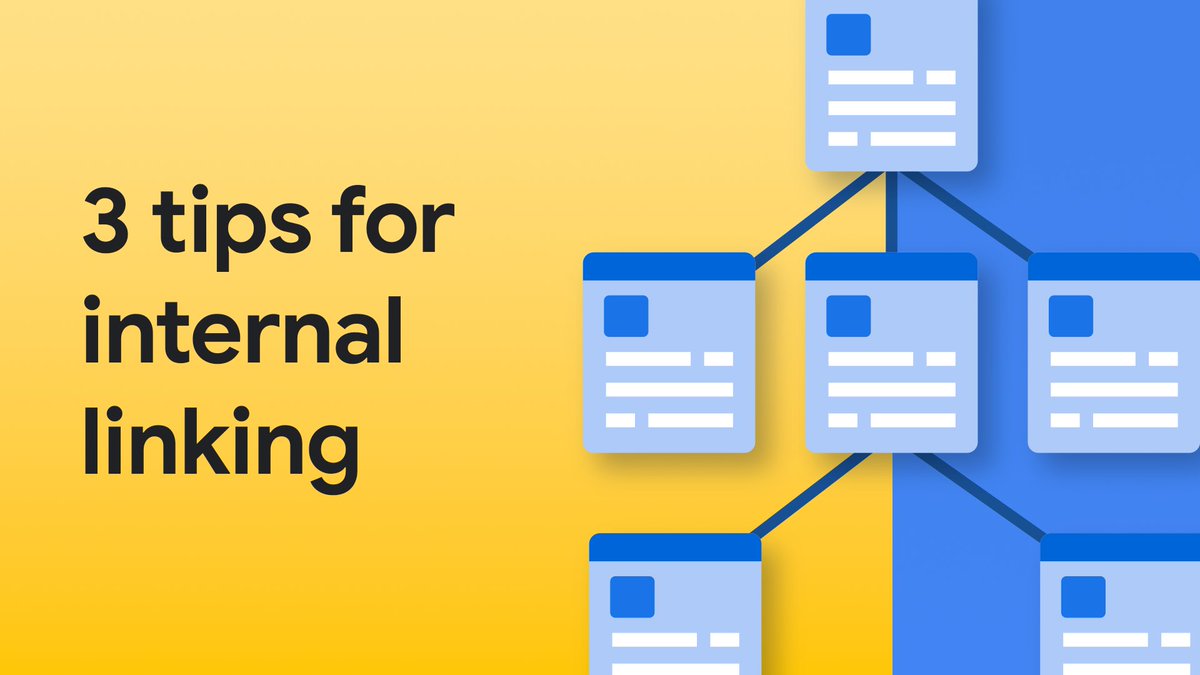 On the latest episode of #SEO Made Easy, <a href="/g33konaut/">Martin Splitt</a> highlights 3 tips for creating meaningful internal links. Help your users easily navigate your website and help Googlebot understand your content structure with these next steps. → goo.gle/46izg4L