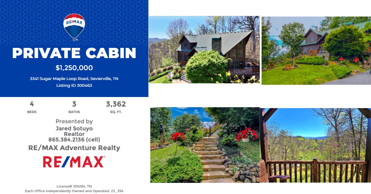 Are you or your Buyers looking for a private, gated mountain top cabin with breathtaking landscape work?
myre.io/0yvbDa1titTc
#cashflow #airbnb #cabinlife #Tennessee #greatsmokymountains #pigeonforge #gatlinburg #sevierville #cabins #mountainview