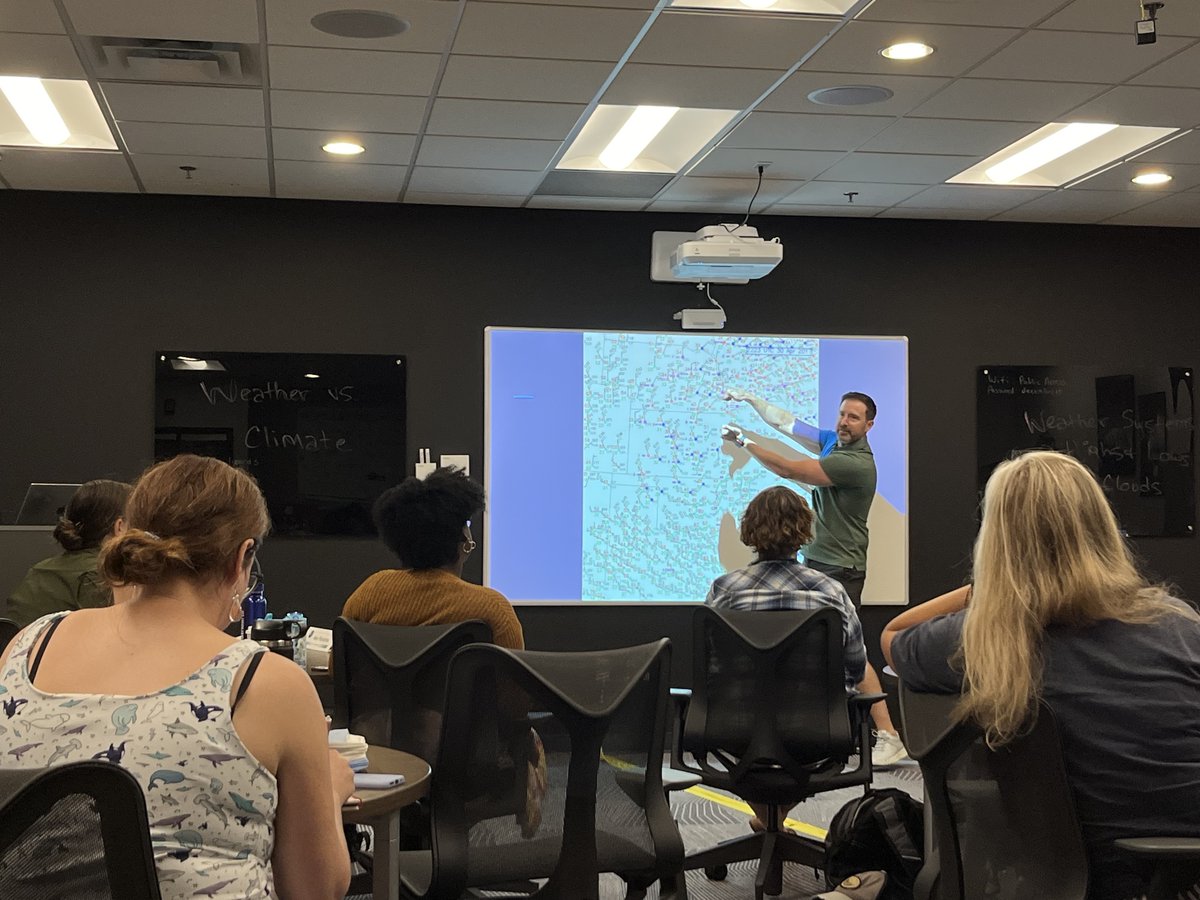 AMSeducation's tweet photo. What an incredible start to Project Atmosphere! Drs. @CalUClimatology and @windbarb have filled our first day with so much invaluable knowledge. Can't wait to absorb more! #teachers #weather
Learn more about our #ProjectAtmosphere program: https://t.co/zRHeONIfGa https://t.co/LgNYDqPVu1