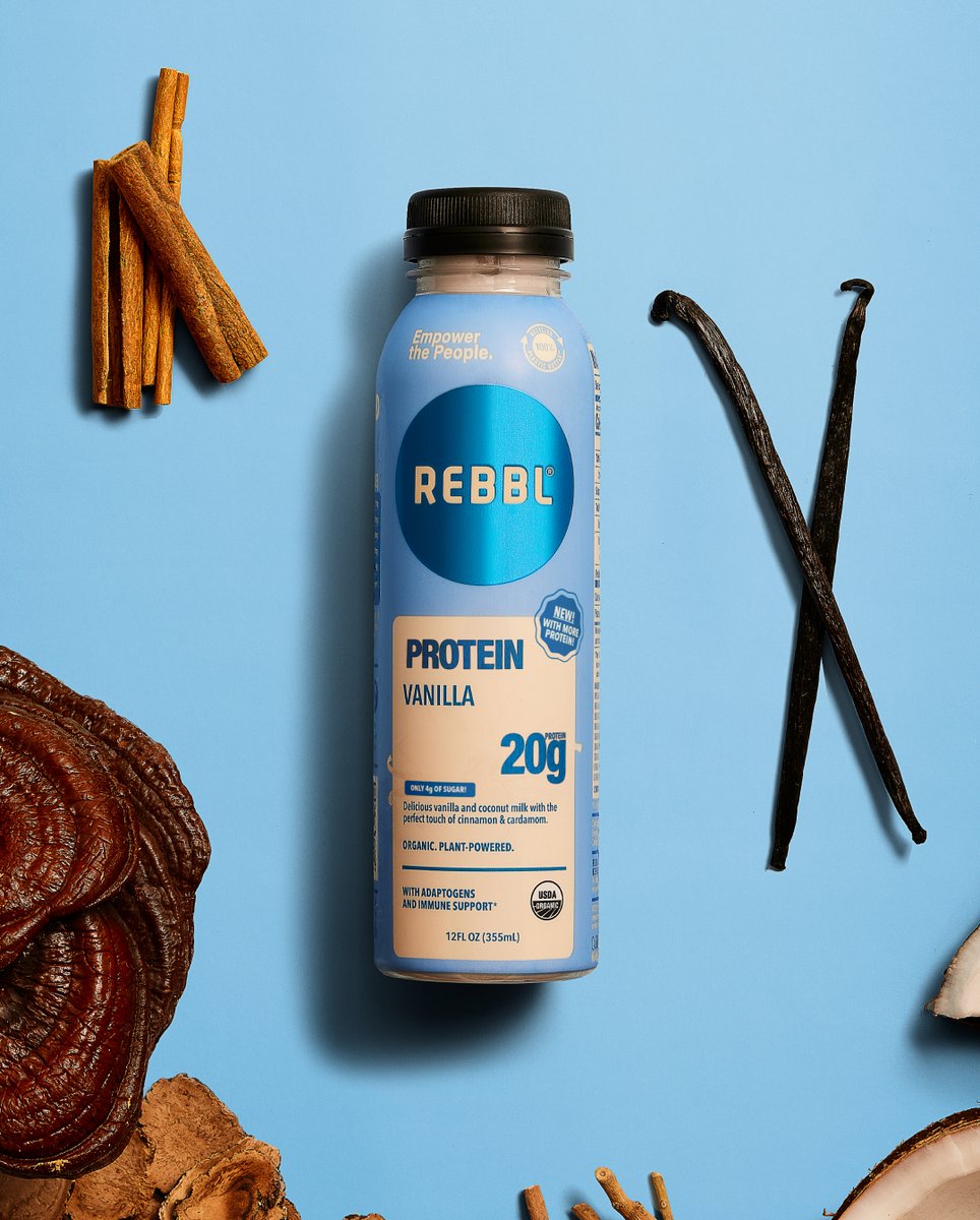 All your favorite flavors, but now with 20 grams of organic plant-powered protein! 4 more grams of protein. More Protein, More Empowerment! 💪 Shop now at  Target, Whole Foods, Sprouts, and Kroger!

#RebblProtein #ProteinDrink #Protein