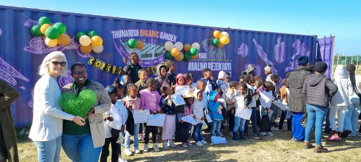 Gaenor recently spent time at Thunariso Organic Garden at the graduation ceremony of the kids who took part in their winter holiday programme. Just one of the many amazing Cape Town community projects of Uthando South Africa and we are proud to be sponsors of! @UthandoSouthAfrica