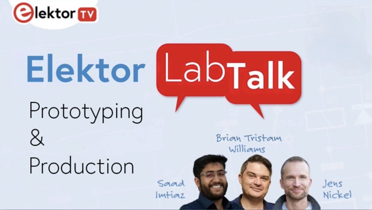 Elektor's tweet image. Join us for Elektor Lab Talk #20 on Thursday, July 25, 2024 at 16:00 CEST where we take a look at the intricate world of #PCBs and enclosures.
Register Now streamyard.com/watch/wuVY3X3u…
Share your thoughts, questions, and project ideas via chat during the live session.
#pcb #elektor