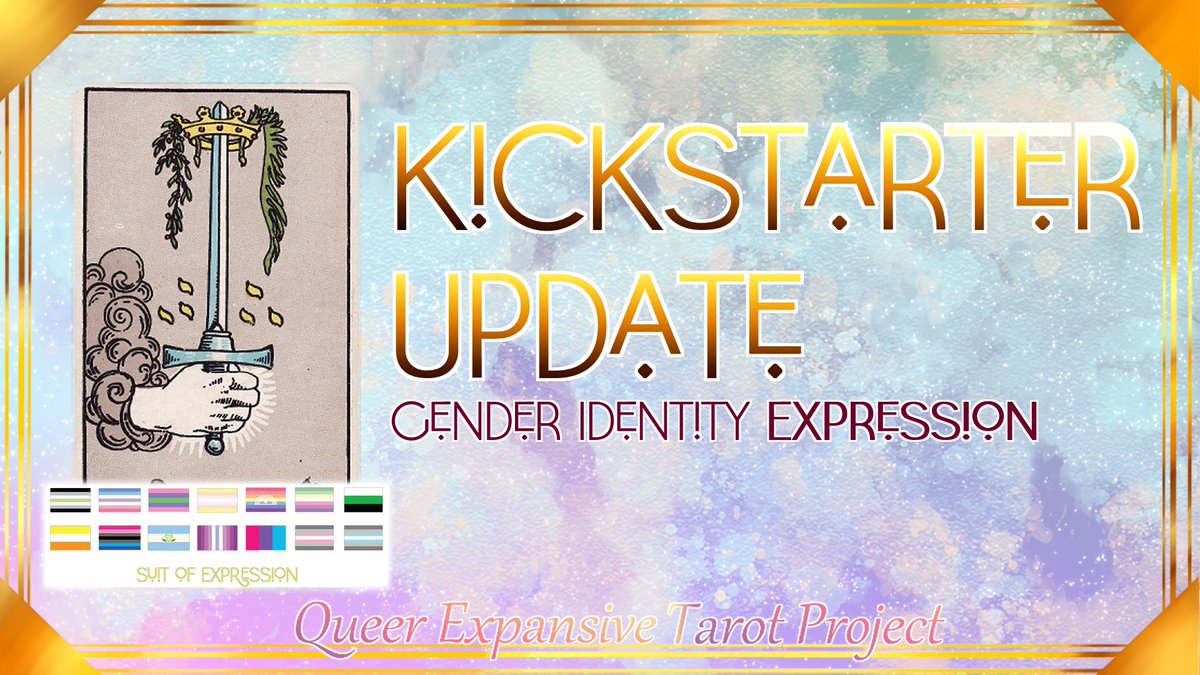 QueerExTarot's tweet photo. “The suit of Expression was intended to show a vast range of identities having to do with gender. We know that gender is much more complex than man or woman, because every individual person is much more complicated..." https://t.co/Rtp9DOJMYb