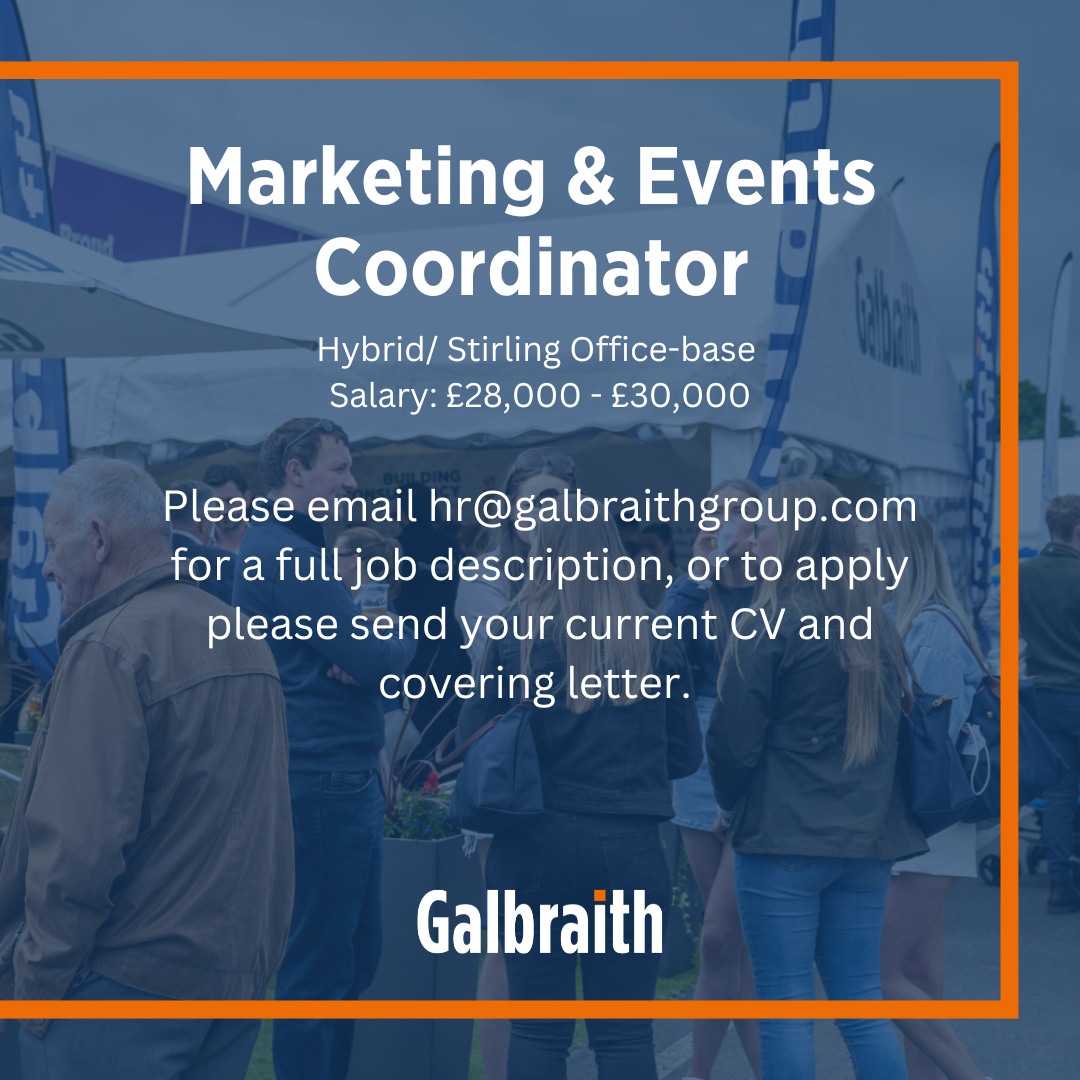 We're Hiring 👋 | Galbraith are looking for an enthusiastic Marketing and Events Co-ordinator to join the Marketing team.
Interested? Find out more here📲: loom.ly/p2wyQfQ
#Galbraith | #MarketingJobs