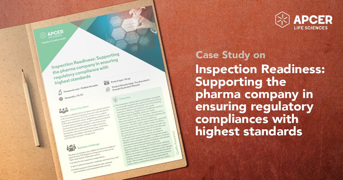 apcerls's tweet photo. Accurate and timely responses to inspectors is critical during a regulatory inspection. Read more about how our responsive teams worked closely with site personnel to host a successful regulatory inspection. https://t.co/BpDr0yKAnK

#pharmacovigilance #drugsafety #pharmaceutical https://t.co/SnDumD2Cyn