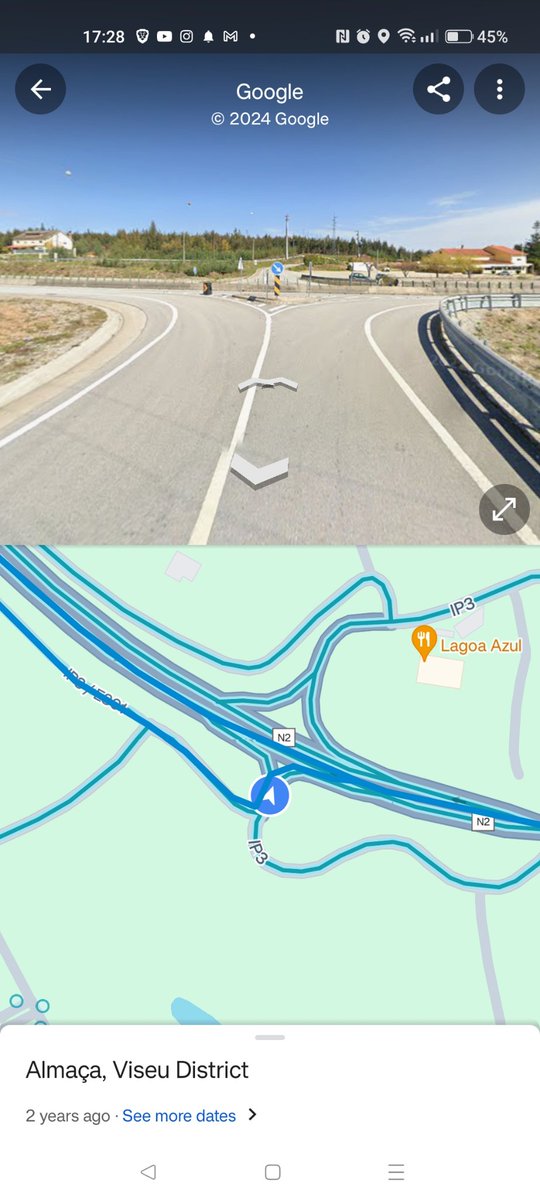 DiogoMiro's tweet photo. @mandelbrota @jjleiria Essa foto diz que é "proibido" andar com a bicicleta no passeio. Se seguires a estrada vais dar á entrada para os carros na ip3 sem nenhum sinal de via reservada https://t.co/3EhflVTUHk