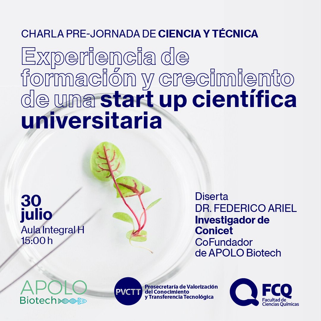 fcqoficial's tweet photo. 📣 ¡ATENCIÓN! 💬🙋🏻‍♂️ No te pierdas la charla sobre: “Experiencia de formación y crecimiento de una start up científica universitaria", destinada a estudiantes de las 4 carreras de la Facultad de Ciencias Químicas. 
✅️Sin inscripción previa.
📅 30/7
🕰15 h
👩🏻‍🏫Aula Integral H
#fcq https://t.co/ZGM2lF2GKr