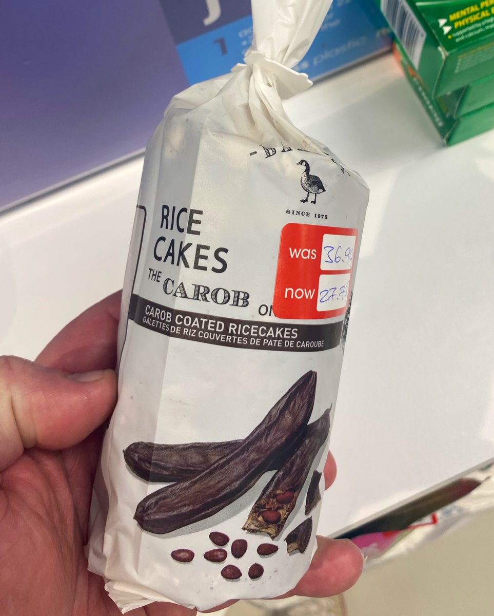 DerekPWorkman's tweet photo. Carob covered rice cakes - this has to be some sort of double negative / doibke homicide situation…how say you @adamcarolla ? https://t.co/msYgDfxzrV