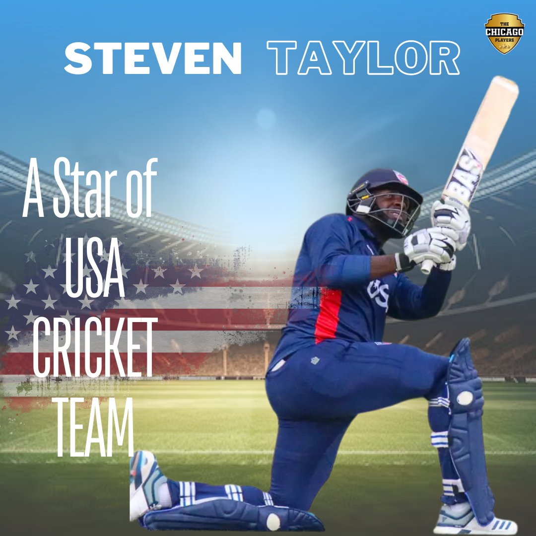 Chicago_Players's tweet photo. Our USA Cricket Team is full of talented players, and Steven Taylor is one of the lot who has earned fans' respect notably.

Let's look at the champ's records.

#usacricketteam #chicagoplayersclub #champsofcricket #steventaylor https://t.co/lNMAzEQ3O1
