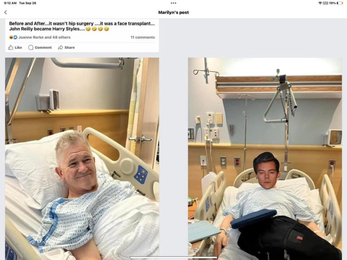 ahalover's tweet photo. @Z100NewYork My husband’s recent hip replacement…Harry Styles needs to see this🤣🤣🤣🤣 https://t.co/ZknmfjiDyg