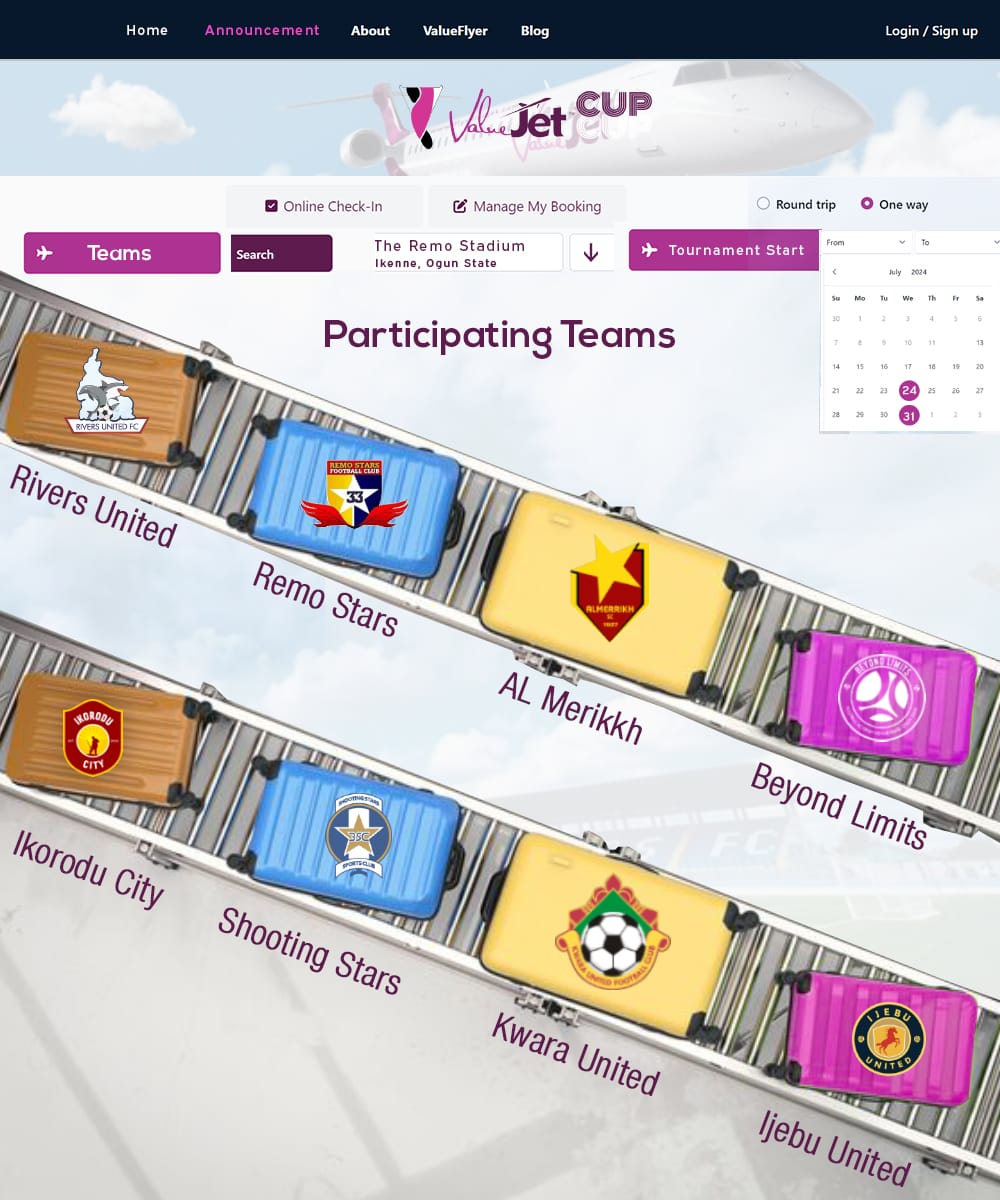 ojeksaikhoje's tweet photo. Did you know @ValueJetCup has become an international tournament with the participation of #Sudanese side, #ElMerrikh?
#ValueJetCup24
@RemoStarsSC
@Beyond_LimitsFA
@oluyolewarriors
@KwaraUnitedFC
@IkoroduCityFC
@ijebuunitedfc
@RiversUnitedFC https://t.co/gbudyTybQo