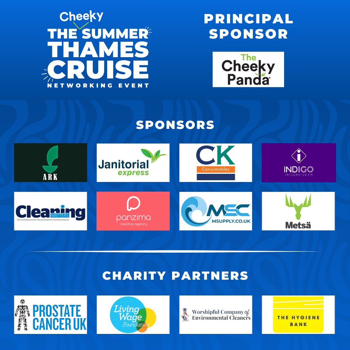 TheHillClub's tweet photo. We had an amazing time welcoming everyone to the Summer Thames Cruise 2024!
A massive thank you to all our sponsors and charity partners including headline sponsor, @CheekyPandaHQ for their support and making this year’s event the cheekiest yet!
#TheHillClub #STC24 https://t.co/SLE4pg4FxJ