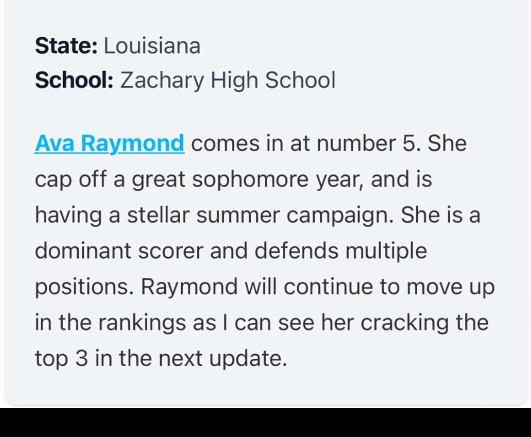 ava_raymond26's tweet photo. So grateful to play the game I love and be recognized for putting in work. Thanks @dandretrevon @PGHLouisiana
#back2thelab 🙏🏽♥️🏀 https://t.co/EBdXrtCzt1