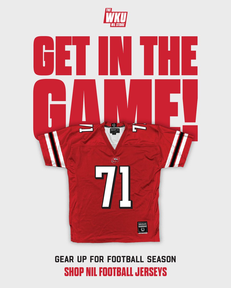 Get in the game and gear up for football season at the WKU NIL Store! 🏈 #Football #NILStore #WKU

🔗wku.nil.store/collections/fo…