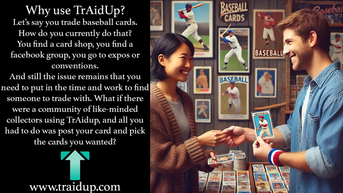 Traid_up's tweet image. Collecting is hard. It takes work. You have to scour brick and mortars, the internet, facebook groups, conventions to fulfill the ultimate goal of completing your collection. Thats a huge time suck. Seems like you can't afford not to use TrAidUp...www.traidup.com Coming soon!