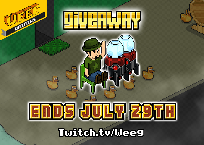 🌬️ Is it getting Smokey in here?..🌬️

It's #Giveaway time! We're going to be giving away TWO Red Smoke Machines on #HabboHotelOrigins !!! 🤩

To Enter:
- Like/Retweet ✅
- Follow <a href="/WeegHabbo/">Weeg</a> ✅
- Tag friends! (Optional) 🗣️
 
Thanks for the support over on #Twitch 📷