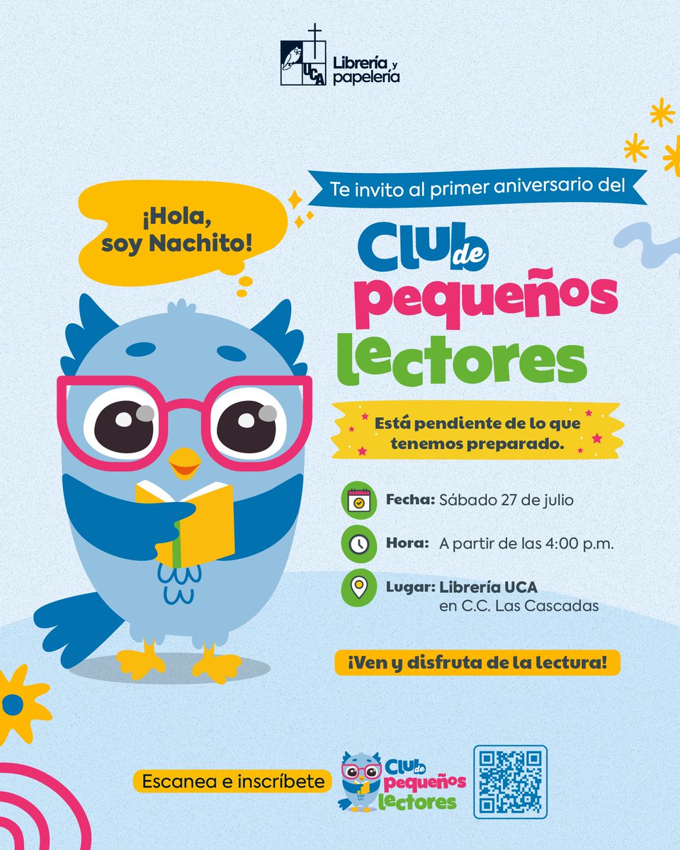 LibreriaUca's tweet photo. Se viene la sesión del Club de Pequeños Lectores de Librería UCA. ¡Te esperamos! https://t.co/RqWNsGStYG
