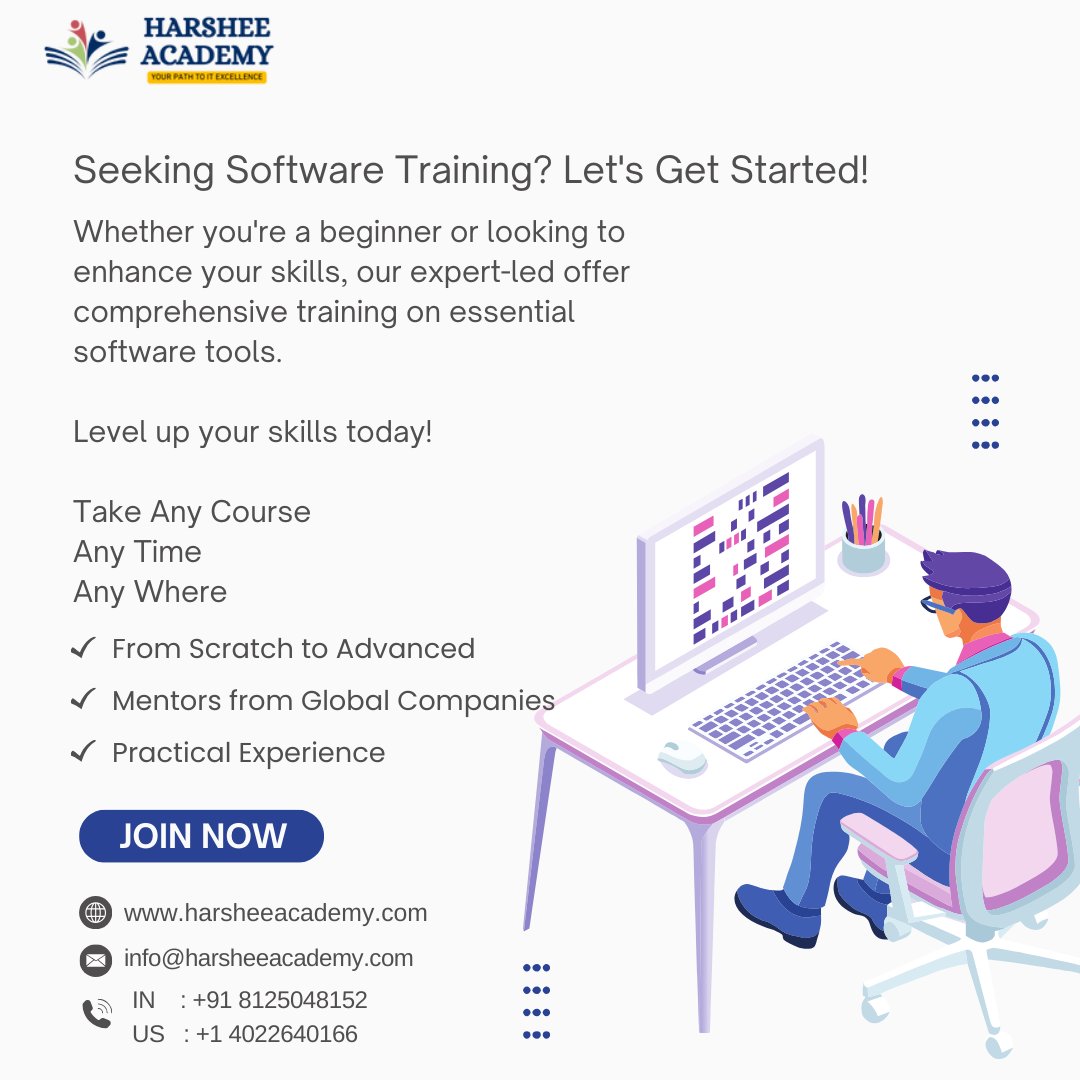 HarsheeAcademy's tweet image. Enhance Your Software Skills with Harshee Academy!

🌟 Are you ready to take your software knowledge to the next level?

Get in touch at +91 8125048152 or visit harsheeacademy.com

#SoftwareLearning #SkillEnhancement #HarsheeAcademy