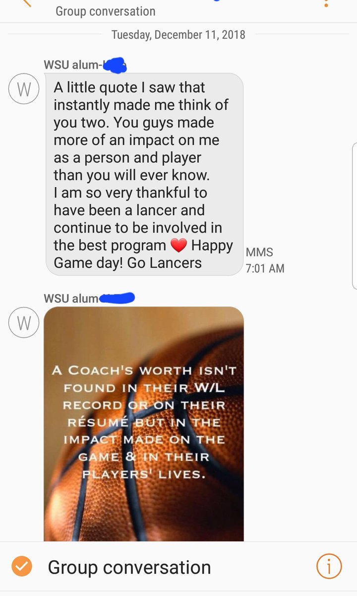 Came across this screenshot text from a former player and graduate of WSU. A perfect reminder of why we do what we do. 💙💛