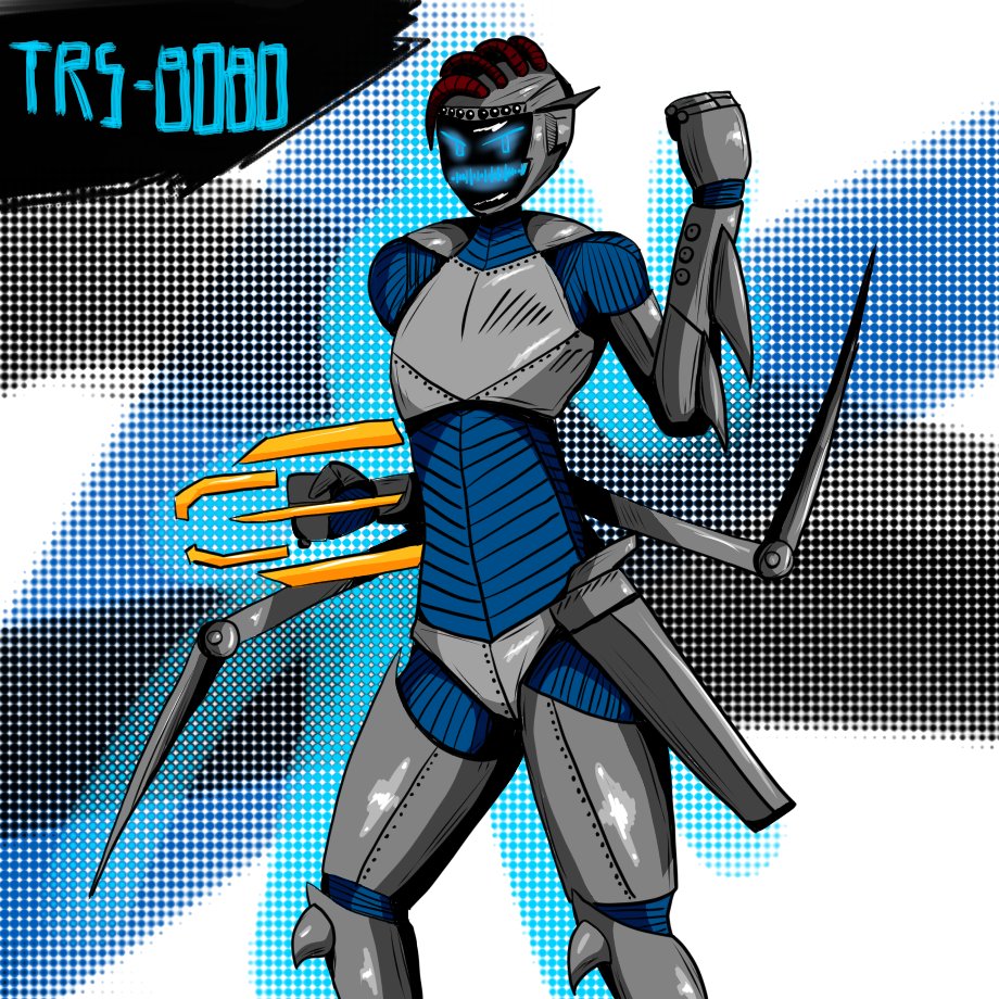 D_O_I_G_'s tweet photo. Another art from anonymous 😂. TRS-8080. Player selectable character (Two left to unveil. Need rework Sally) #digitalart #digitalartwork #gamecharacter #gameart #malecharacter #unknownartist #Robot  #lowresart #animeasthetic #simpleshading https://t.co/QhtENWHgzD