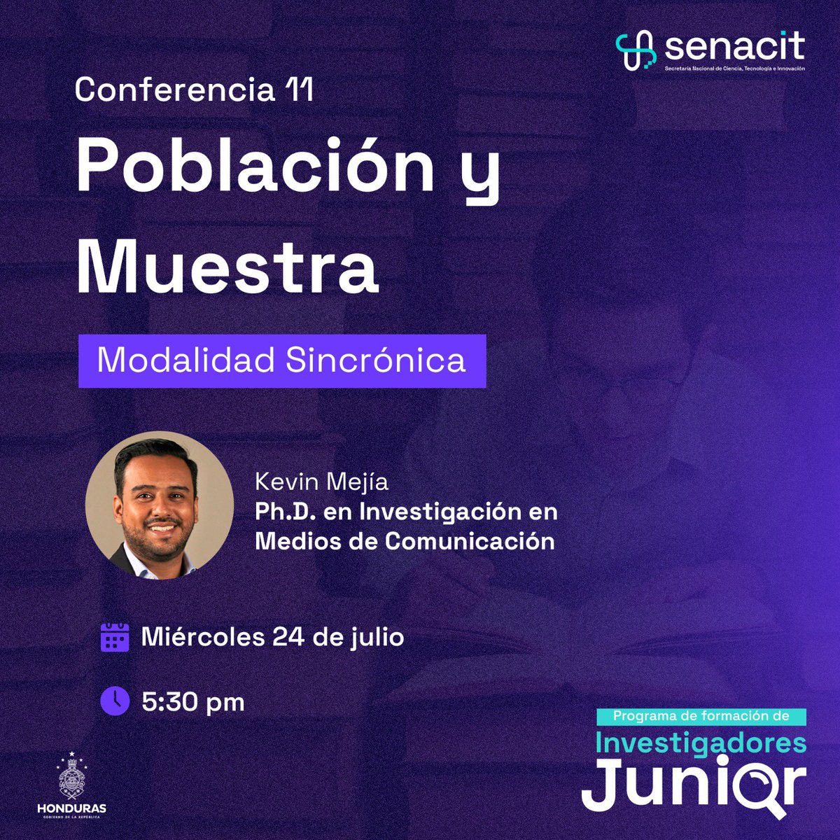 Honrado por la invitación de <a href="/SENACIT/">SENACIT</a> para conversar con esta nueva generación de investigadores. Si puede interesar a sus estudiantes, compartan la info y el enlace a Zoom:

📆 Miércoles 24
⏰ 5.30 PM

Enlace: acortar.link/4PZG78

Meeting ID: 891 5997 7328
Passcode: 077507