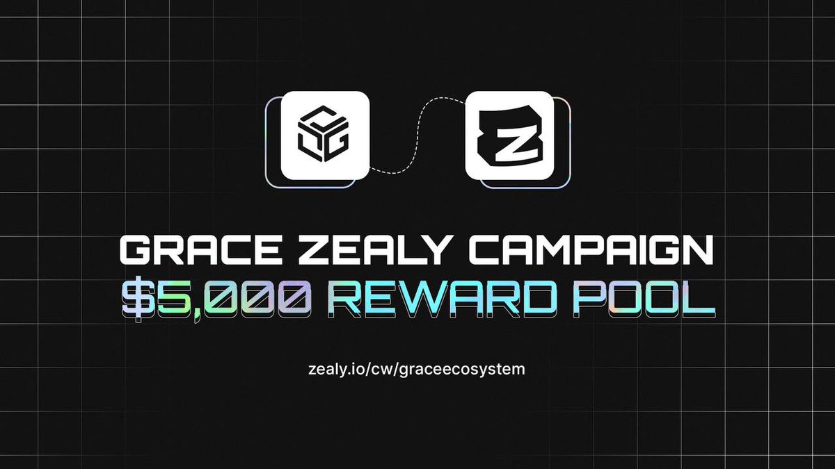 🎉 Exciting news! Join our quest now for a chance to split $5000 prize pool 💲

Timeframe: The contest begins on July 23rd and will run until August 6th

Where: zealy.io/cw/graceecosys…

$5000 Prize Pool for 100 winners

🏆How to participate? Complete the tasks and earn your place