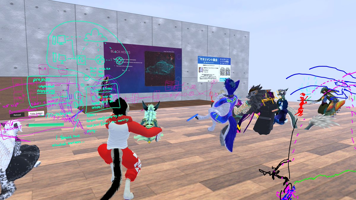 Welcome to DegenTech Inc! We are a network of working professional furries interested in STEMM and tech development. We host open meets and presentations on VRchat and hangout on discord! Entry based upon work and educational history‚ not just socials․ Please inquire if curiousǃ