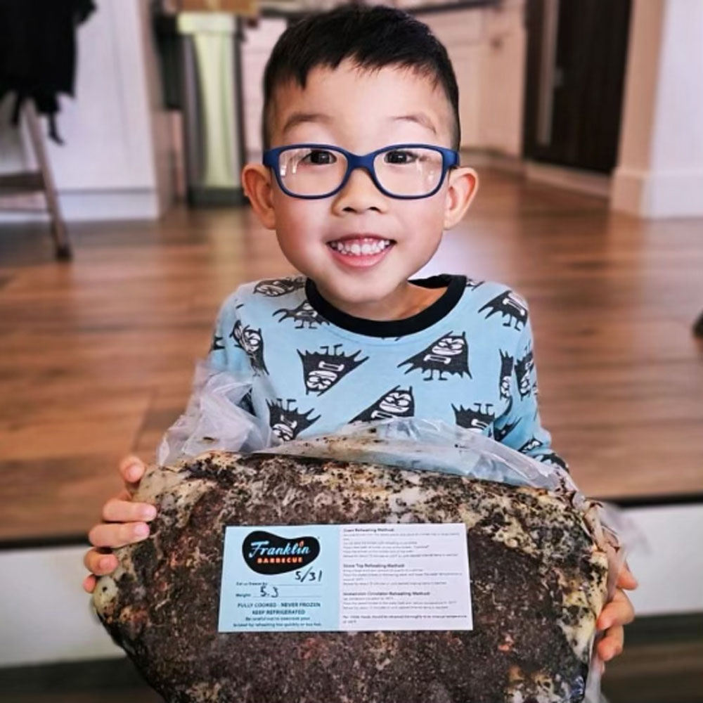 We’re not sure how Benji gets invited to so many potlucks, but we have a suspicion. 
 
"Benji Briskets: potluck MVP, 4 years running.” -  @dadtoben