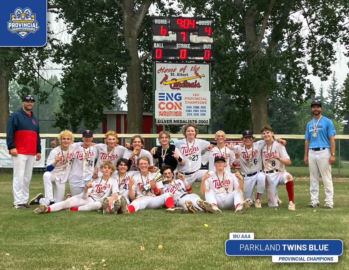 Our 18U AAA Provincial Champion has been crowned! 🏆

The <a href="/parkland_twins/">Parkland Minor Ball</a> Blue team will move up into the <a href="/BAEliteLeague/">BAEL</a> Championship as the 10 seed after a wild ride at 18U AAA Provincials. 

#BAPC2024
