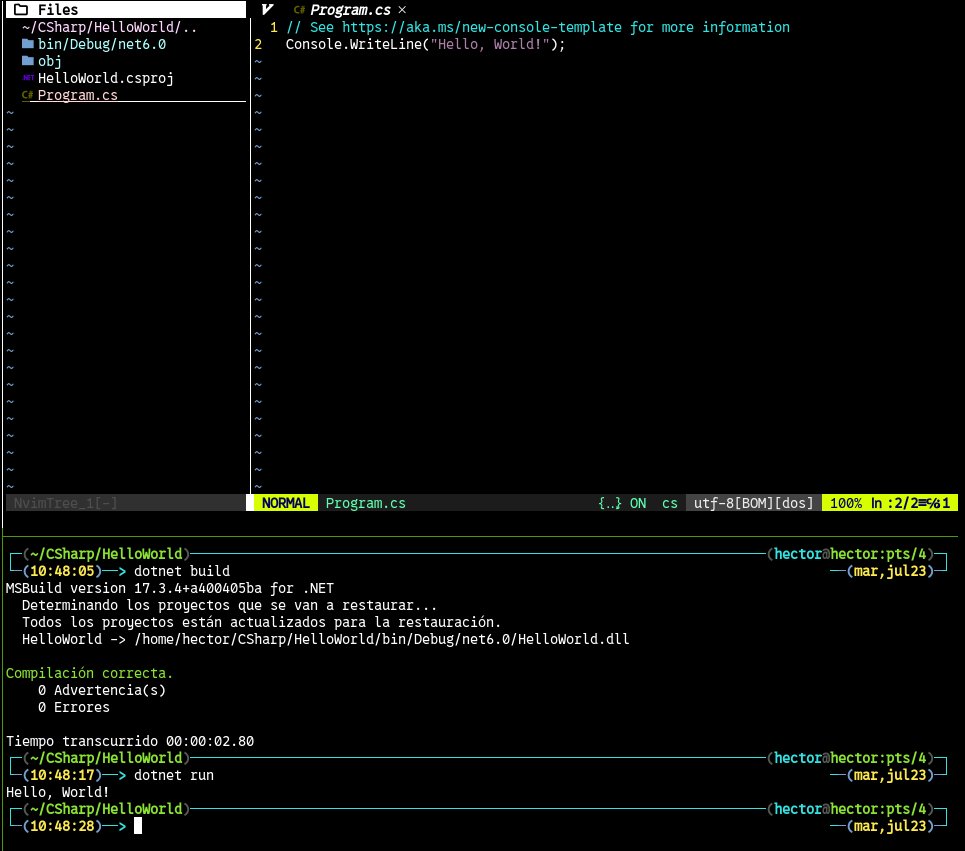 Me sorprendí, al saber que ya puedo usar C# en Linux,  de una forma tan sencilla, yo antes usaba Mono