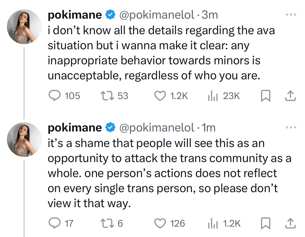 kangminjlee's tweet image. Pokimane and Valkyrae when addressing Kris Tyson vs Dr Disrespect

They posted at the exact same time to kiss up to transvestites and refused to disavow Kris, but they went completely scorched earth on Doc on 𝕏 and on stream.

Their bias is so obvious.