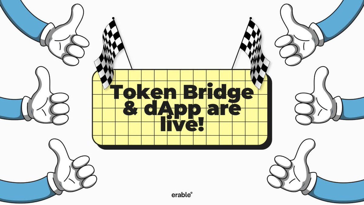 erableofficial's tweet image. The launch of the $CLAP Bridge and the dApp are now fully live! 🎉

 Bridge : app.chainport.io/?from=CARDANO&amp;amp;…

 dApp : token.erable.com 

$ERA ca: 0xA8bF0B92BE0338794d2e3b180b9643A1f0eB2914 
👇