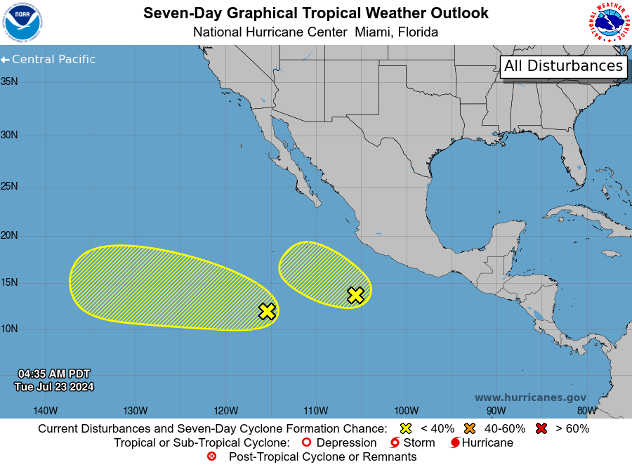 This Tuesday morning (July 23) NHC is monitoring two disturbances with ...