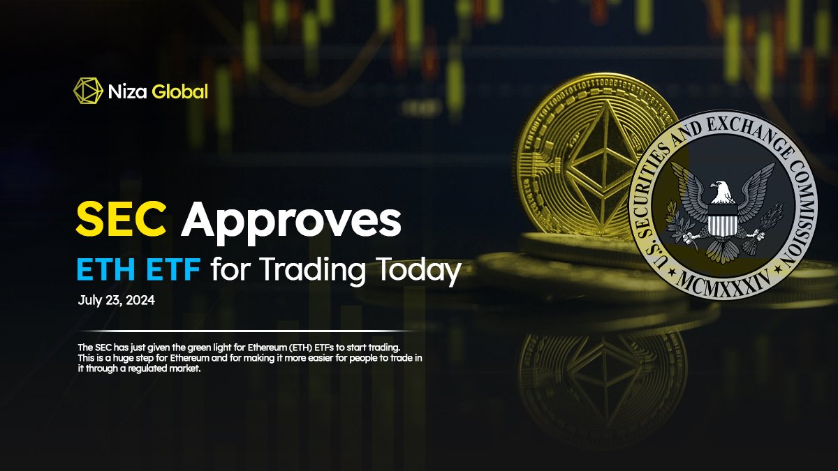 The SEC has officially approved the first Ethereum (ETH) ETF to begin trading today, July 23, 2024. This landmark decision marks a significant milestone for the cryptocurrency industry, providing investors with a new, regulated avenue to gain exposure to Ethereum. The approval is