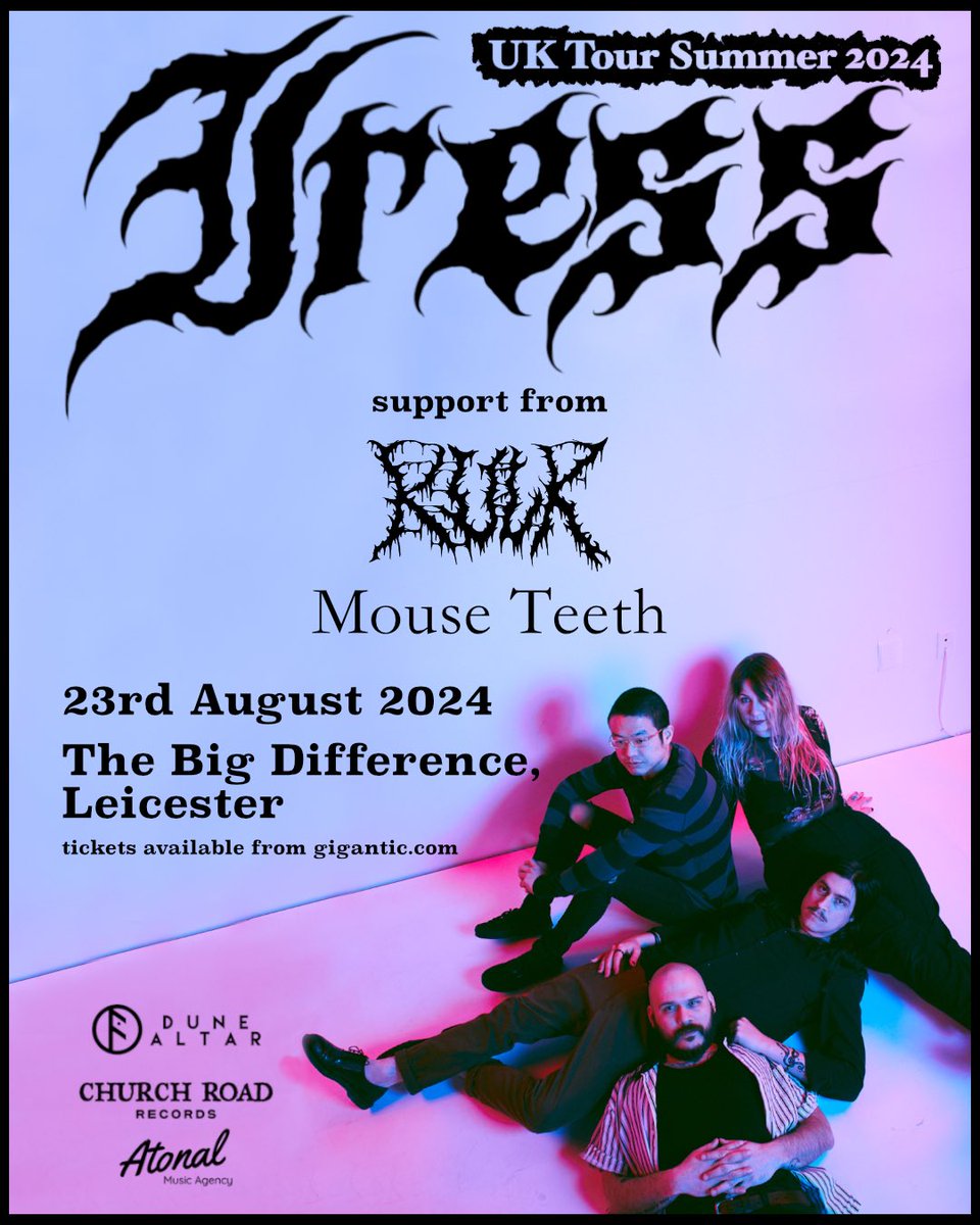Crowded Music (@crowded_music) on Twitter photo Next month we bring US shoegaze quartet <a href="/weareiress/">๐๐๐๐๐</a> to Leicester as they play the <a href="/BigDiff_Venue/">The Big Difference</a> with <a href="/kulkband/">kulk</a> and newly added @MouseTeethMusic
Tickets are avalible over at <a href="/Gigantic/">Gigantic Tickets</a> or head to ๐ in the thread ๐๏ธ๐๏ธ๐๏ธ Next month we bring US shoegaze quartet <a href="/weareiress/">๐๐๐๐๐</a> to Leicester as they play the <a href="/BigDiff_Venue/">The Big Difference</a> with <a href="/kulkband/">kulk</a> and newly added @MouseTeethMusic
Tickets are avalible over at <a href="/Gigantic/">Gigantic Tickets</a> or head to ๐ in the thread ๐๏ธ๐๏ธ๐๏ธ