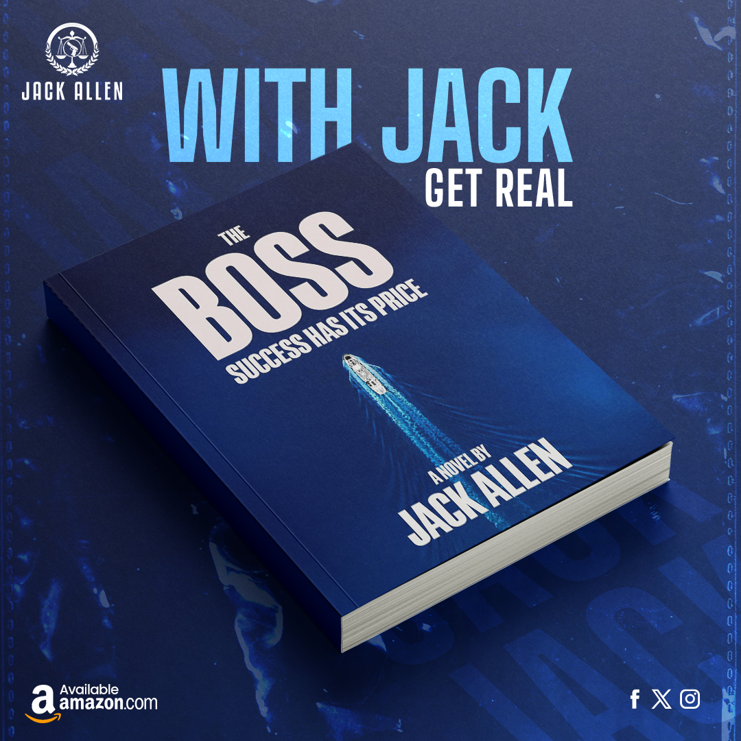 Join Jack on the real-world journey with Jack Allen.

Explore the thrilling highs and perilous lows of ambition in this tale of power, loss, love, and success.

amz.run/7oLa

#jackallen #thebosssuccesshasitsprice #theboss #book #books #booklust #readers