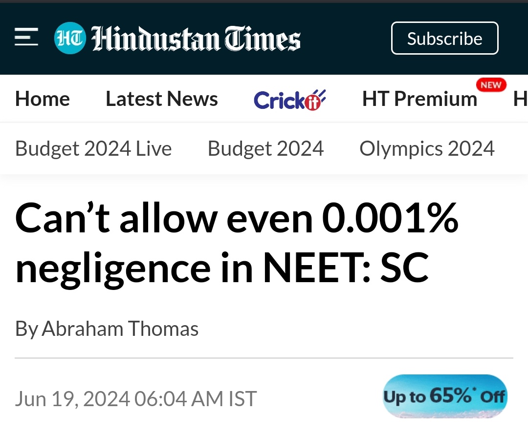 mightych0ndriaa's tweet photo. Kudos to @NTA_Exams @dpradhanbjp @EduMinOfIndia
Brilliantly suppressed the NEET-UG examination controversy. 
We were at fault for expecting a fair examination. It's our fault for believing and having faith.
Today will be remembered :):
#NEET_परीक्षा #NEETUG2024Exams #NEET https://t.co/UpUcrs8xse