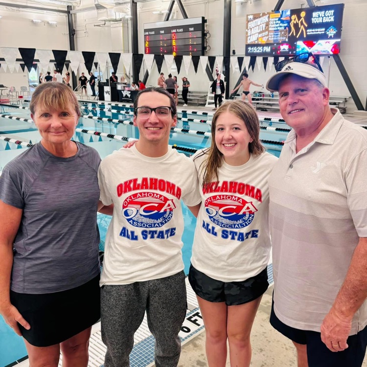 Clara Timmons and Tradyn Rakestraw represented Shawnee on the Oklahoma All State East swim teams! Both the Girls and Boys East teams clinched the championship. 🏊🏊‍♀️ Proud of our champions! 

#GoWolves #ShawneeStrong #ShawneeOK