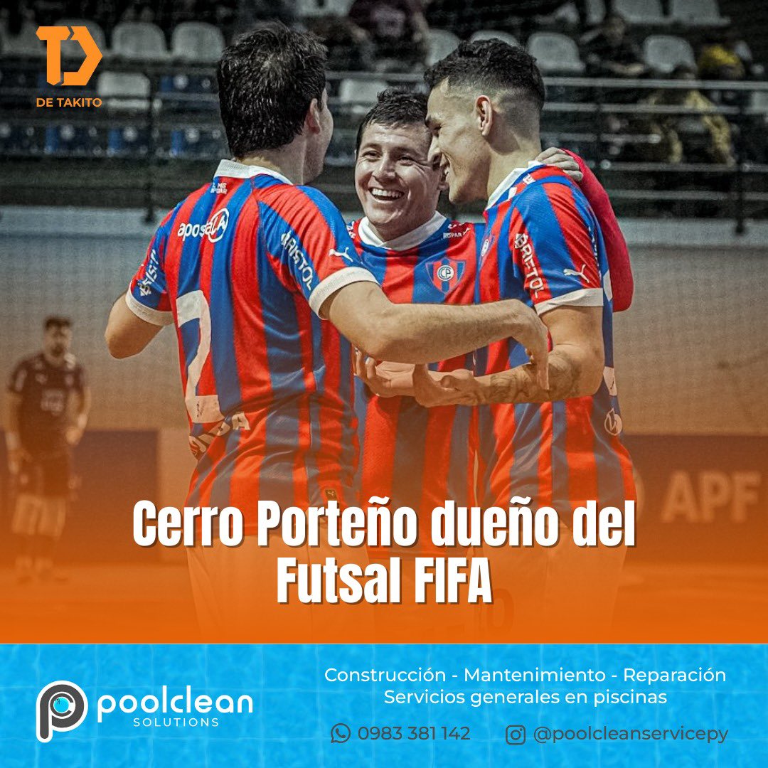Anoche, #CerroPorteño 🔵🔴 se proclamó campeón de la #LigaPremium ⚽, por 9no campeonato de manera consecutiva, siendo así el líder indiscutido del Futsal en Paraguay 🇵🇾.

🏆 2015
🏆 2016
🏆 2017
🏆 2018
🏆 2019
🏆 2021
🏆 2022
🏆 2023
🏆 2024