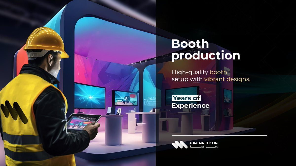 WatarMena's tweet photo. Bringing your brand to life with stunning booths production. Our bespoke designs ensure you stand out at every exhibition.

#whatyougetwhatyousee
#boothsproduction
#watarmena https://t.co/kn6glQWIxW