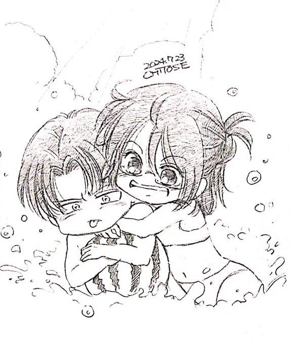 #shingeki #リヴァハン #アナログ 『夏休み!』