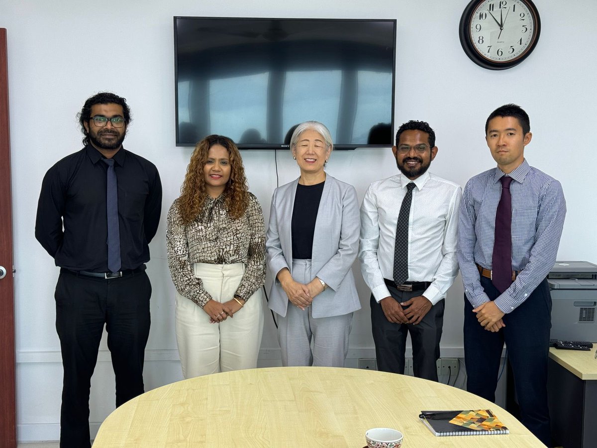 mitdcmv's tweet photo. The meeting with H.E. Takeuchi Midori, Ambassador of Japan to the Republic of Maldives, included MITDC and its current initiatives, along with productive discussions on enhancing integrated tourism development and local island tourism in Maldives.
#MITDC #visitmaldives https://t.co/9fKPYVSkym