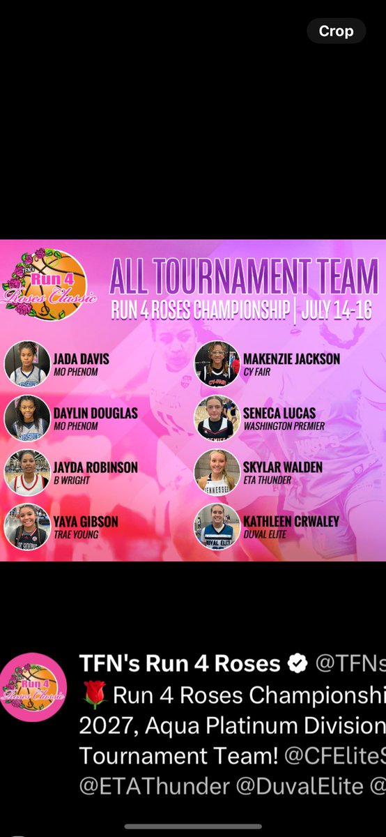 Thank you ⁦<a href="/TFNsRun4Roses/">TFN's Run 4 Roses</a>⁩ for a great  tournament .