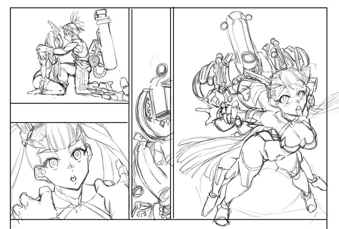 今夜で下描きして明日清書納品という吶喊スケジュール 